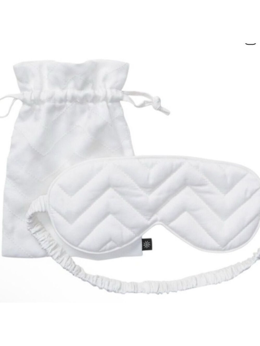 Athleta White Sleep Mask with Pouch NWT NIB